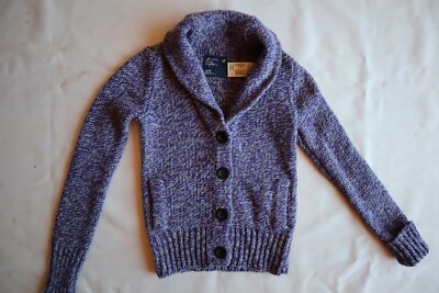 NWT Purple Gray Knit AMERICAN EAGLE OUTFITTERS Shawl Collar