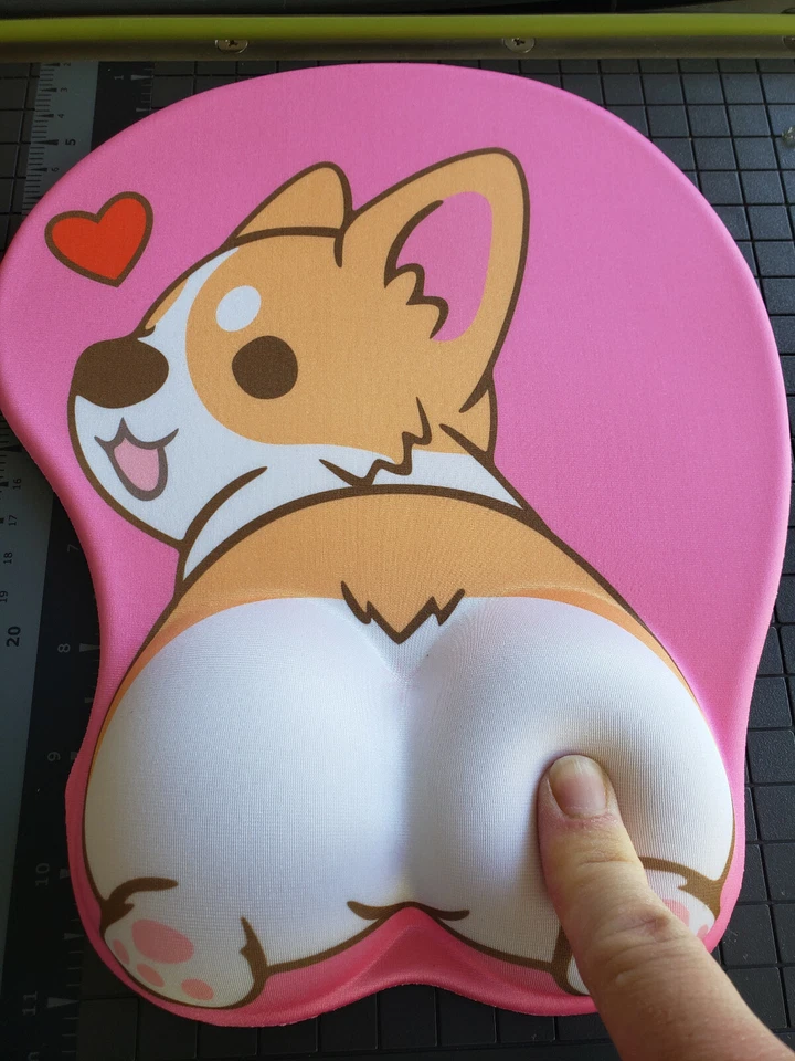 Cute Corgi dog butt cute 3d mouse pad soft wrist rest - 3 day shipping - USA  - Image 2 of 4