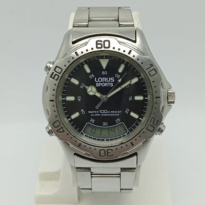 Lorus Sports V071-0100 Quartz Alarm Chronograph Ana/Digi Vintage