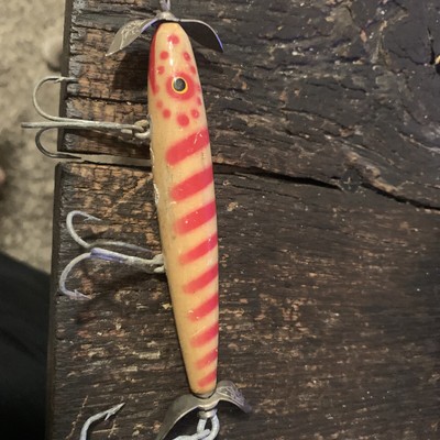 LEURRE DE PÊCHE vintage Eger appât aneth bois topwater