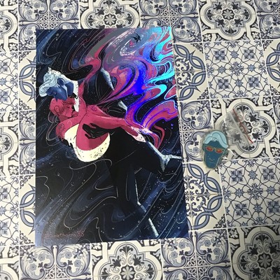 Lore Olympus Grumpy Hades Preorder Pin And Rosiethorns88 Variant Print