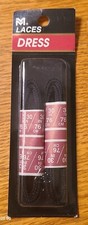 Vtg 1997 Sealed Mitchellace Dress Shoe Laces 30"/76 cm Black Laces USA 2 Pair