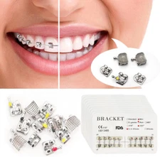10Pcs Mini MBT/Roth Slot.022 hook 3-4-5 Dental Orthodontic Brackets Braces Metal