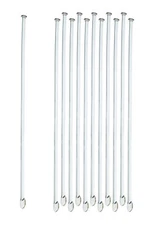 Eisco 10 Pack of 7.9" Glass Stirring Rods with Spade & Button Ends, 6mm Diameter