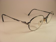 Eye Q Omni Pewter  Black Engraved Full-Rim RX Eyeglass Frames 49-21-135
