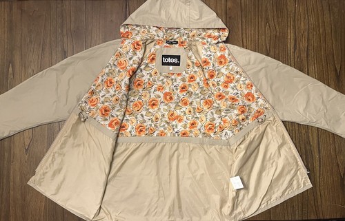 Totes Rain Jacket - Hoodie - Flower Pattern Lining - Women Size: Medium - NEW - Picture 6 of 10