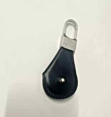 Montblanc Schlüsselanhänger Meisterstück Leder Edelstahl Klappbar Schwarz Neu