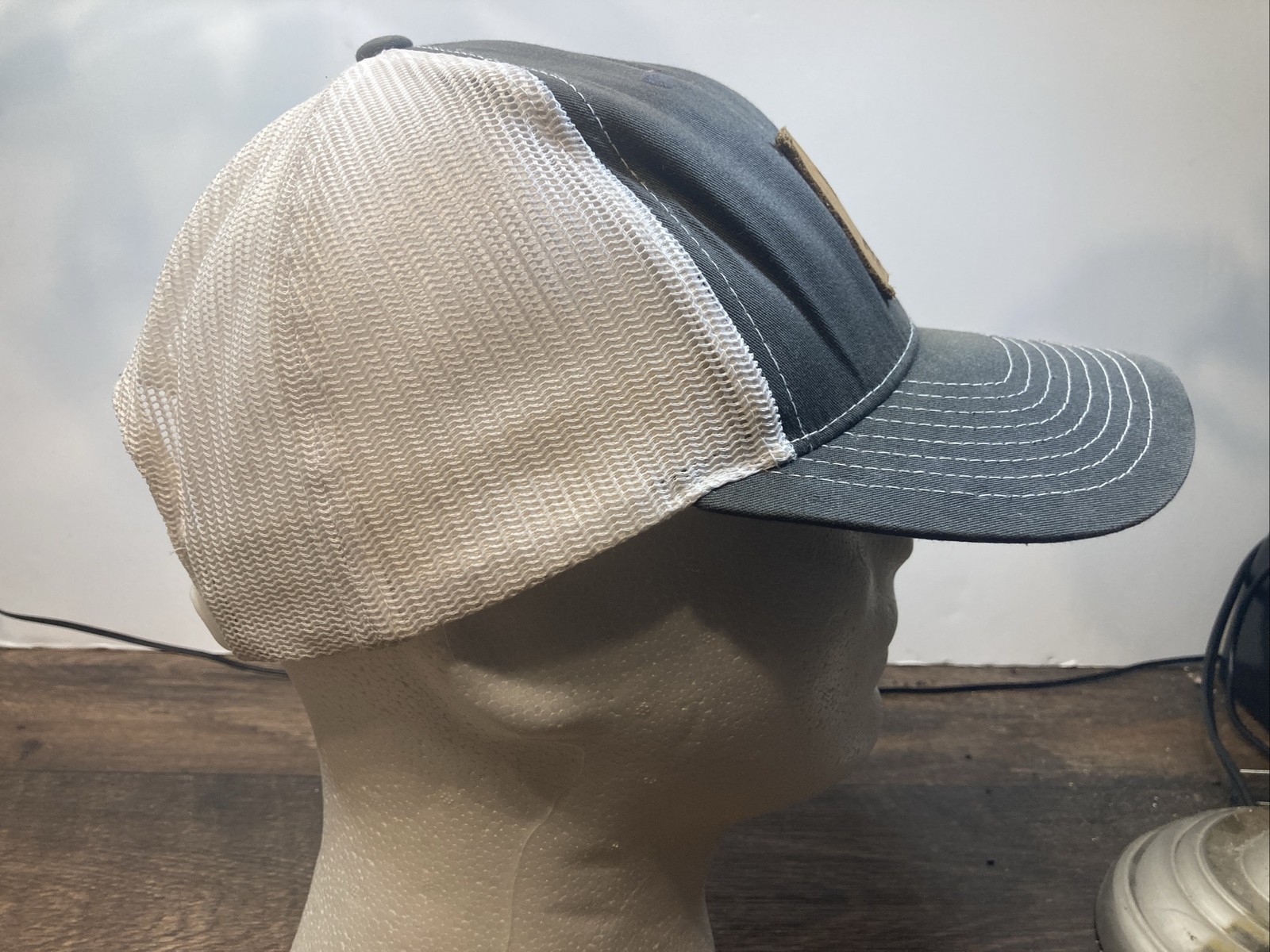 Tiger Contracting leather patch snapback hat cap … - image 4