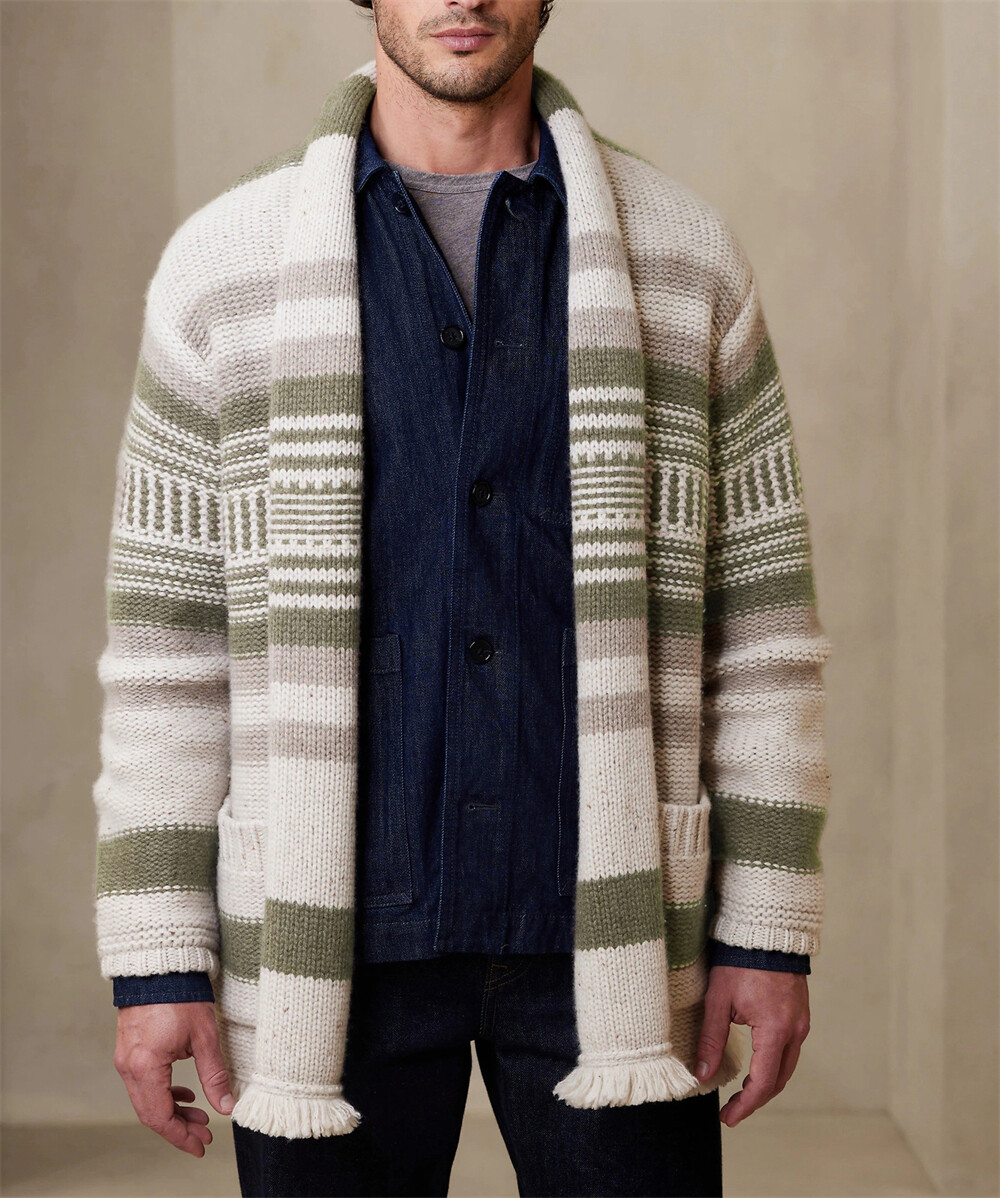 Men's Cardigan Sweater Lightweight Knit Open Front Cardigans Knit Jacket Outwear