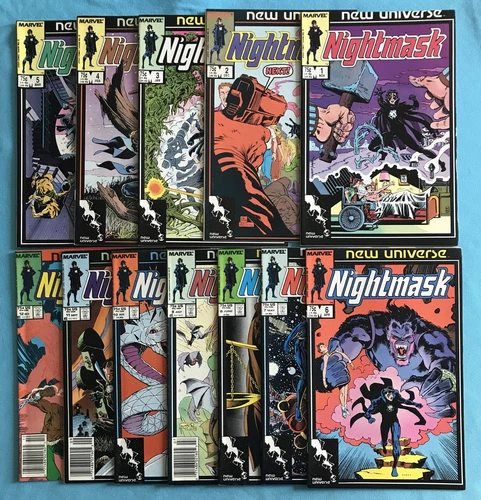 NIGHTMASK (1986) #1-12 SET New Universe 1st APP MARVEL 1st Mark Bagley Pro Work