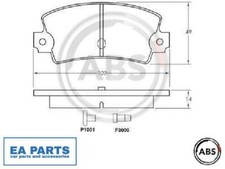Brake Pad Set, disc brake for LOTUS FIAT A.B.S. 36122