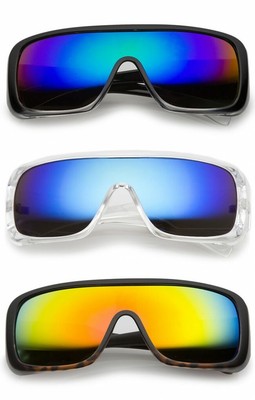 flat top shield sunglasses men