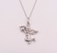 thumbnail 1 - Baby Angel Flying Crown Pendant Necklace Real Sterling Silver 925 w/ 18" Chain 
