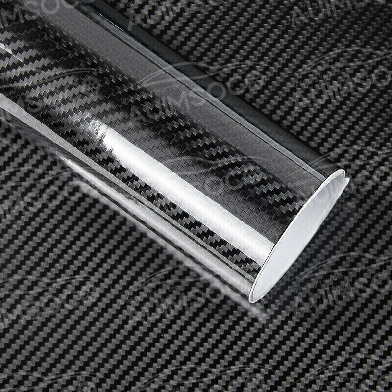 12x60 Inch 7D Black Carbon Fiber Vinyl Wrap for Car Interior Panel