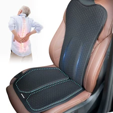 Gel Seat Cushion & Lumbar Support Pillow Back Support for Office Home Car Seat