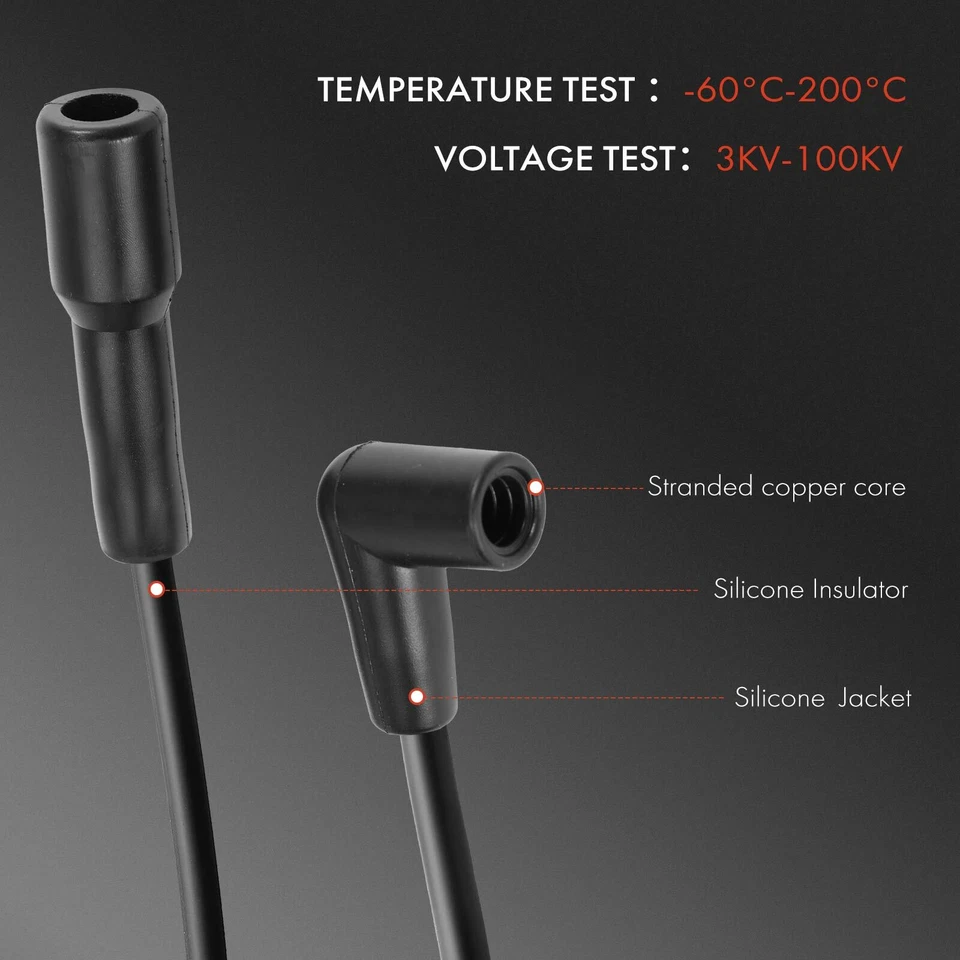 Наборы проводов свечей зажигания 6 шт для AMC Eagle Eagle Premier Jeep Cherokee Comanche CJ7 - Изображение 4 из 4