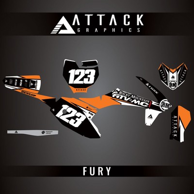 Attack Graphics Custom Fury Complete Bike Graphics Kit For KTM SX-E 3 2023