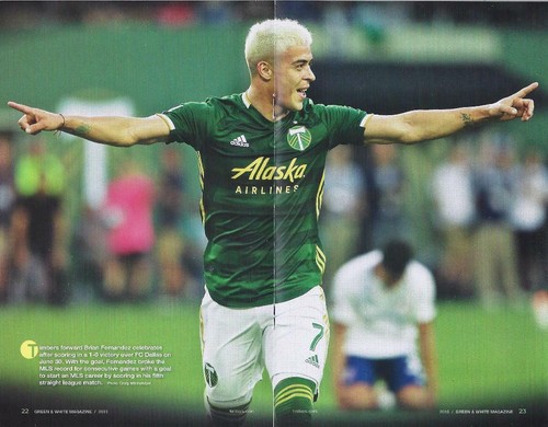 Programa de fútbol/fútbol Portland Timbers ""Verde y blanco"" de la MLS volumen 8, número 7 - Imagen 3 de 5