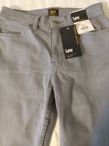Lee Jeans Womens Size 6M Slim Straight High Rise Gray NEW - Picture 3 of 6