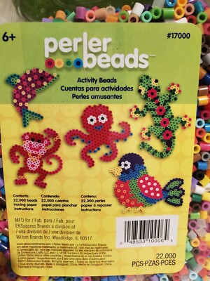 Perler 22,000 Multi-Mix Bead Jar, Assorted Fuse Bead Colors, Ages and up