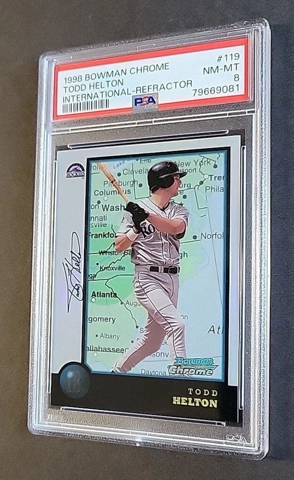 Todd Helton 1998 Bowman Chrome  Refractor International #119 PSA 8 SP MLB HOF - Image 4 of 4