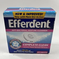 Efferdent Anti-Bacterial Denture Cleanser Complete Clean Tablets 44 ct