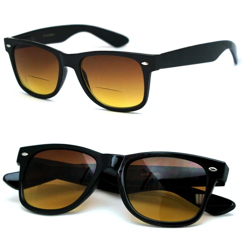 Bifocal High Density Anti-Glare Vision Spring Temple Reading Sun Glasses - RE18