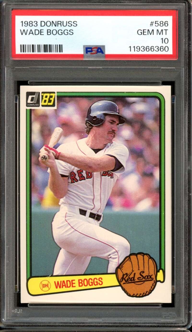 1983 Donruss #586 Wade Boggs RC/Rookie Red Sox HOF PSA 10 GEM MT MINT