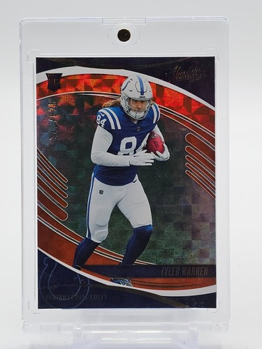TYLER WARREN 2025 ABSOLUTE FOOTBALL ORANGE MOSAIC ROOKIE RC /825 #195 Q4738