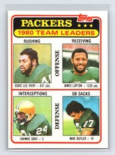 1981 Topps #151 Packers Team Leaders - James Lofton HOF - Mike Butler