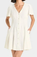 NEW Universal Thread Women's Button Front Mini A-Line Dress Size XL