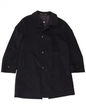 LORD Mens Overcoat IT 50 Large Navy Blue Wool BN08