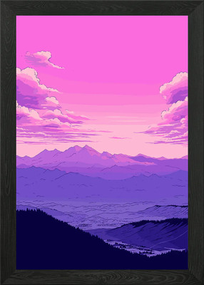 Lofi Rosa Retro Gerahmtes Wandbild Poster Leinwanddruck Bild