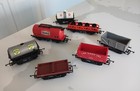 Hornby Triang Collection Of 8 Vintage Railway Vehicles Wagons Stock 00 gauge VGC
