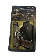 NEW Gonher Army Silver 1911 Style 8-Shot Toy Cap Gun & Holster Playset 1125/0