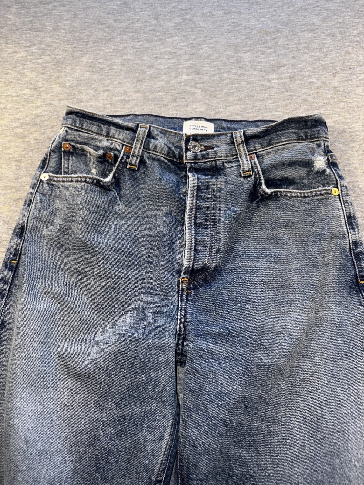 Citizens of Humanity Premium Vintage Florence Wide Straight Jeans Button Fly 27
