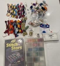 DMC Embroidery Floss Lot And Accessories