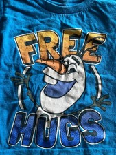 Disney Frozen Olaf Free Hugs Blue Tshirt Children s Size 2T
