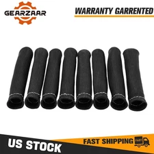 2500° 6" Spark Plug Wire Boots Protector Black Sleeve Heat Shield Cover 8Pcs N