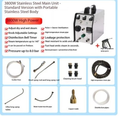 High-Pressure, High-Temperature Steam Cleaner: All-in-One Multi-Function Unit
