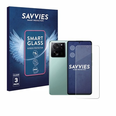 3x Savvies Schutzglas für Xiaomi 13T Pro (Display+Kamera) Panzer Folie Glas 