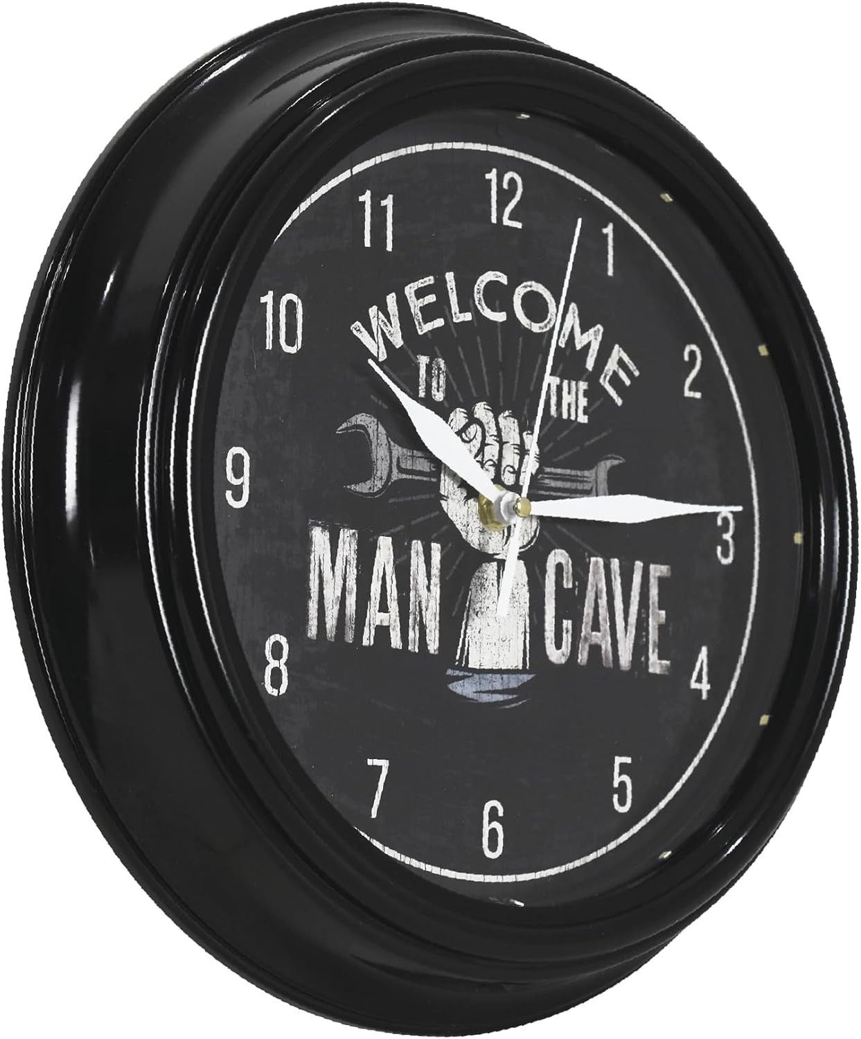 The Man Cave LED Clock - 12" Wall Mounted Modern Mechanic Wa