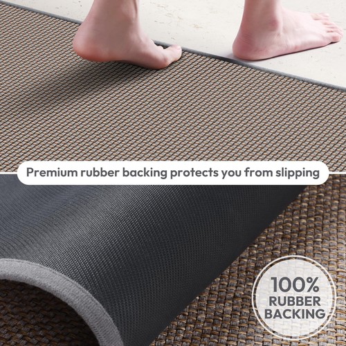 Kitchen Rug Mats Standing For Floor Nonskid Washable Absorbent Runner Front Sink - Afbeelding 4 van 7