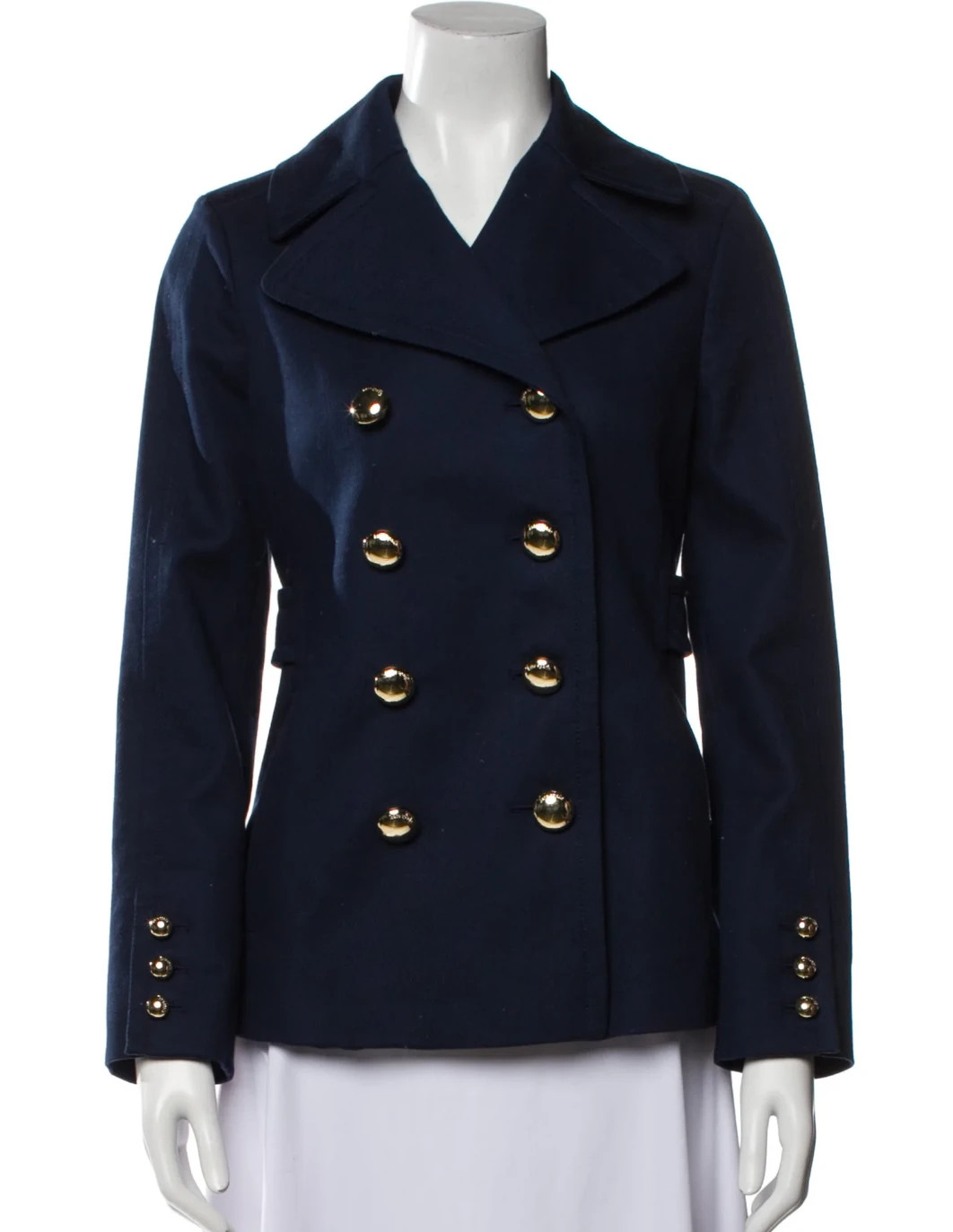 NWT_KATE SPADE BLAZER COAT ELEGANT TAILORED FIT_BLUE w GOLD BUTTONS_NEW w TAG