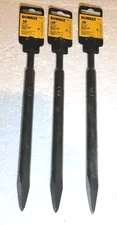 3 New DeWalt DW5348 10" SDS Plus Steel Bull Point Chisel Bits. **Free Shipping *