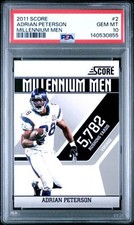 2011 SCORE #2 ADRIAN PETERSON PSA 10 GEM MINT POP 1 VIKINGS AP SOONERS