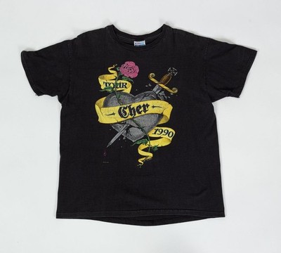 Vintage 1990 Cher Heart Of Stone Tour T Shirt | 90s Tattoo Graphic Rare Music Co