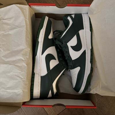 Nike Dunk Low Michigan State Team Green Size 11 DD1391 101