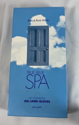 Bath And Body Works True Blue Spa Get Gorgeous Gel Lined Gloves One Pair~NIB NOS
