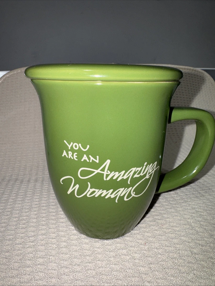 4 coffee mug set French Lace Set of 4 Green Mugs